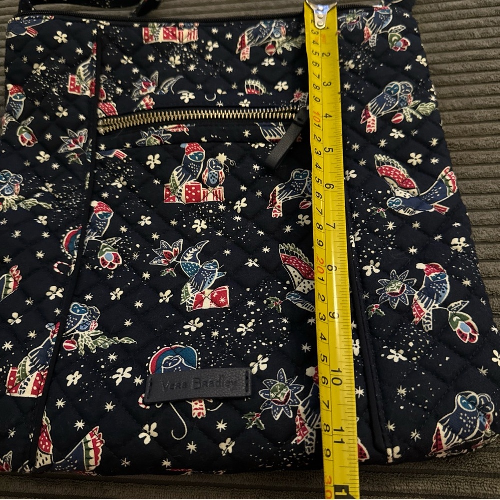 Vera Bradley Iconic Vera Tote & Hipster Set Holiday Owls Navy Background NWT - Picture 15 of 16